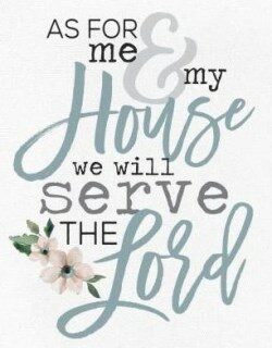 656200377116 As For Me And My House We Will Serve The Lord Table Top Canvas