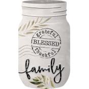 656200948217 Grateful Blessed Thankful Family Mason Jar Shape