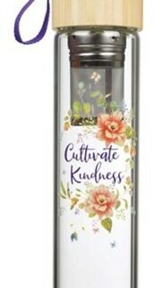 843310101292 Cultivate Kindness Glass Water Bottle Infuser