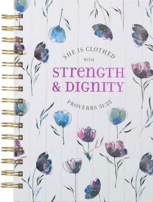 9781642726251 She Is Clothed With Strength And Dignity Large Wirebound Journal